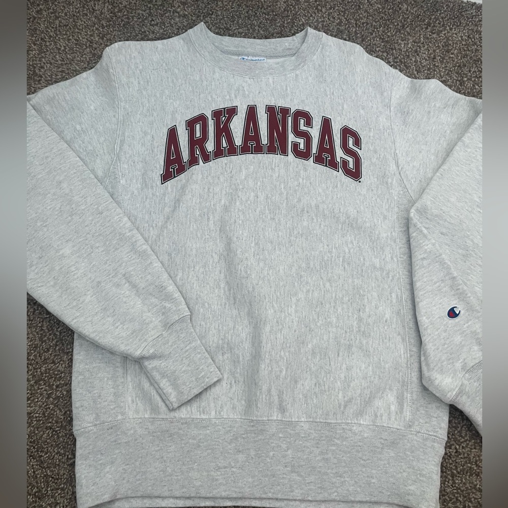 Light Gray University of Arkansas Crewneck